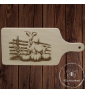 Planche à découper en bois de hêtre naturel avec gravure laser. Chèvre. Personnalisation sur demande