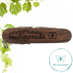 Victorinox Huntsman Wood avec gravure laser. 13 fonctions. Personnalisé sur demande. « transhumance »