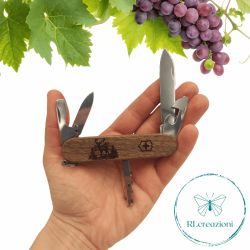 Victorinox Spartan Wood con incisione laser cervo. Personalizzato su richiesta