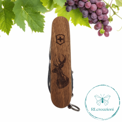 Victorinox Spartan Wood con incisione laser cervo. Personalizzato su richiesta