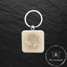 porte-clés en bois avec gravure laser. Arbre de vie. Personnalisables. Idéaux comme gadgets d'entreprise.
