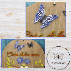 Fuori porta in legno "Casa dolce casa"