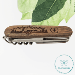 Victorinox Huntsman Wood con incisione laser. 13 funzioni. Personalizzato su richiesta. "transumanza"