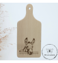 Planche à découper en bois de hêtre avec gravure au laser. Âne. Personnalisée sur demande