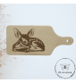 tagliere in legno di faggio con incisione laser. Cerbiatto. Personalizzato su richiesta