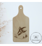 Planche à découper en hêtre avec gravure au laser. Snowboard. Personnalisée sur demande