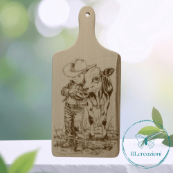 Planche à découper gravée au laser. Personnalisable sur demande