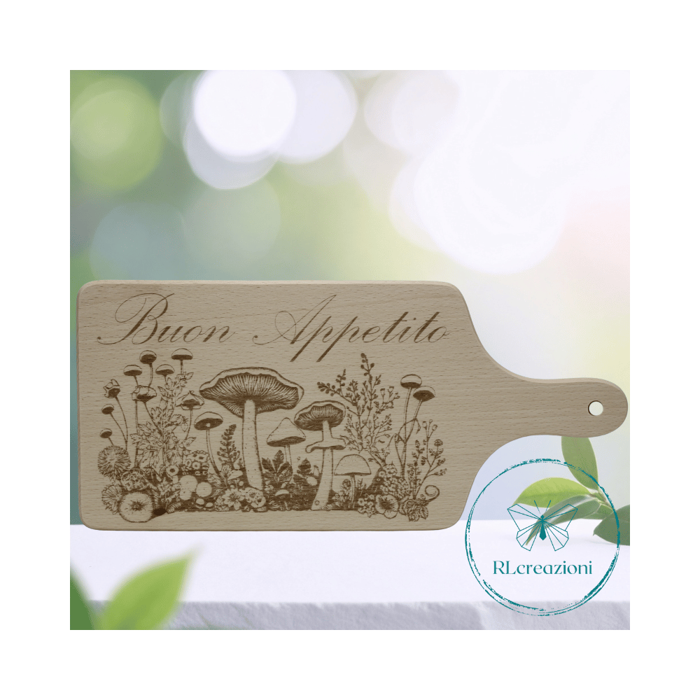 tagliere con incisione laser. Personalizzato su richiesta