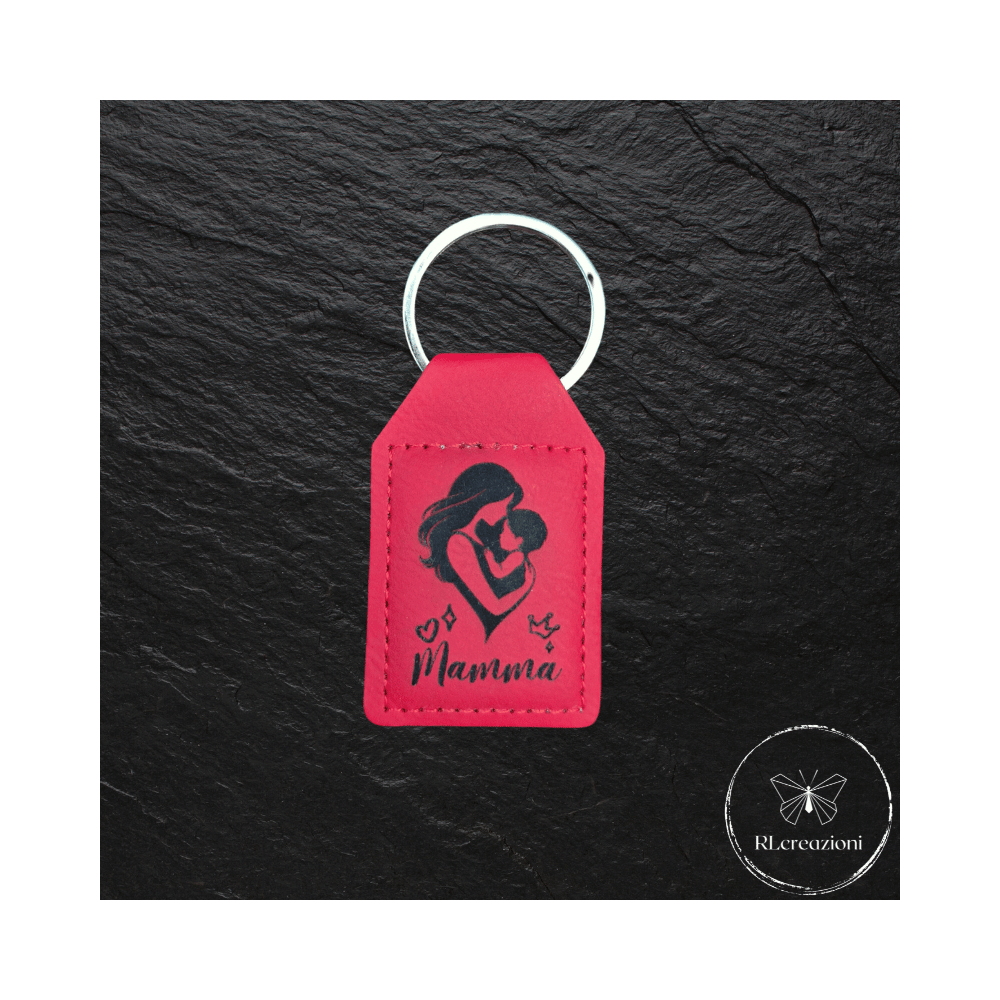portachiavi in similpelle con incisione laser. Mamma. Personalizzabili. Ideali come gadget aziendali