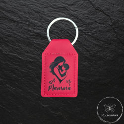 portachiavi in similpelle con incisione laser. Mamma. Personalizzabili. Ideali come gadget aziendali