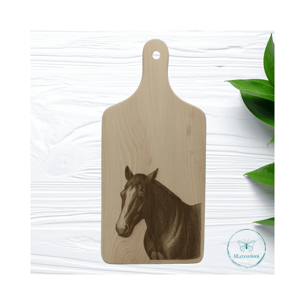 tagliere in legno di faggio con incisione laser. Personalizzato su richiesta