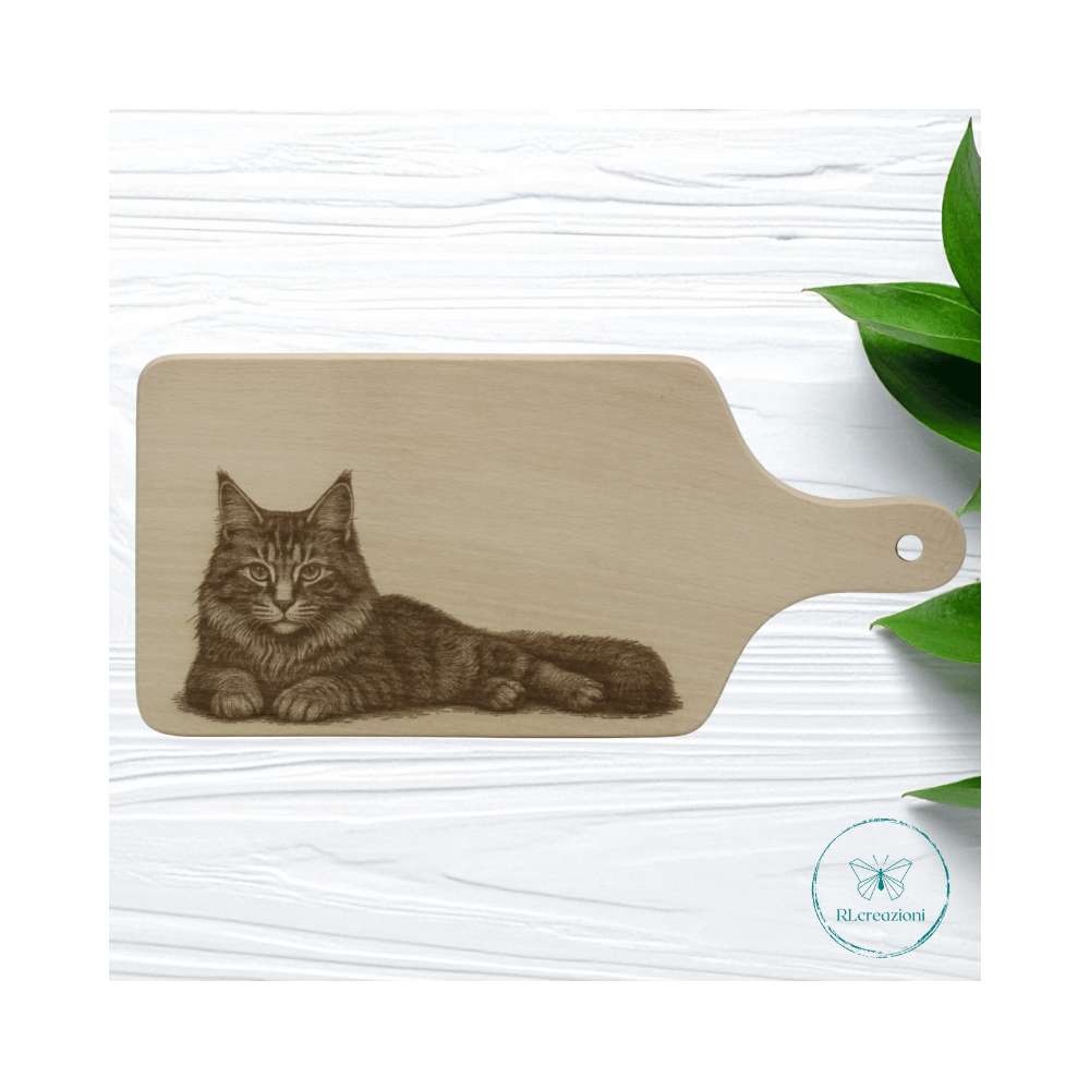 Planche à découper en hêtre avec gravure au laser. Personnalisable sur demande