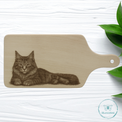 tagliere in legno di faggio con incisione laser. Personalizzato su richiesta