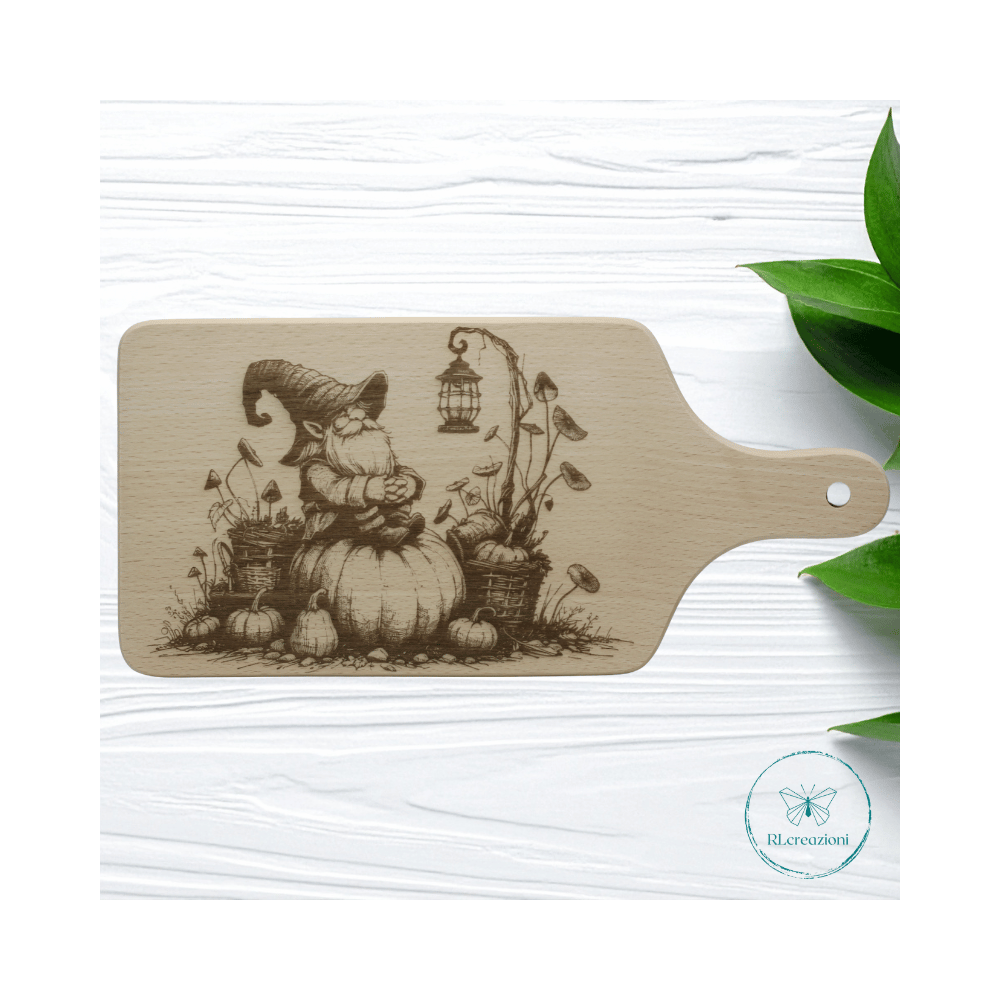 tagliere in legno di faggio con incisione laser. Personalizzato su richiesta