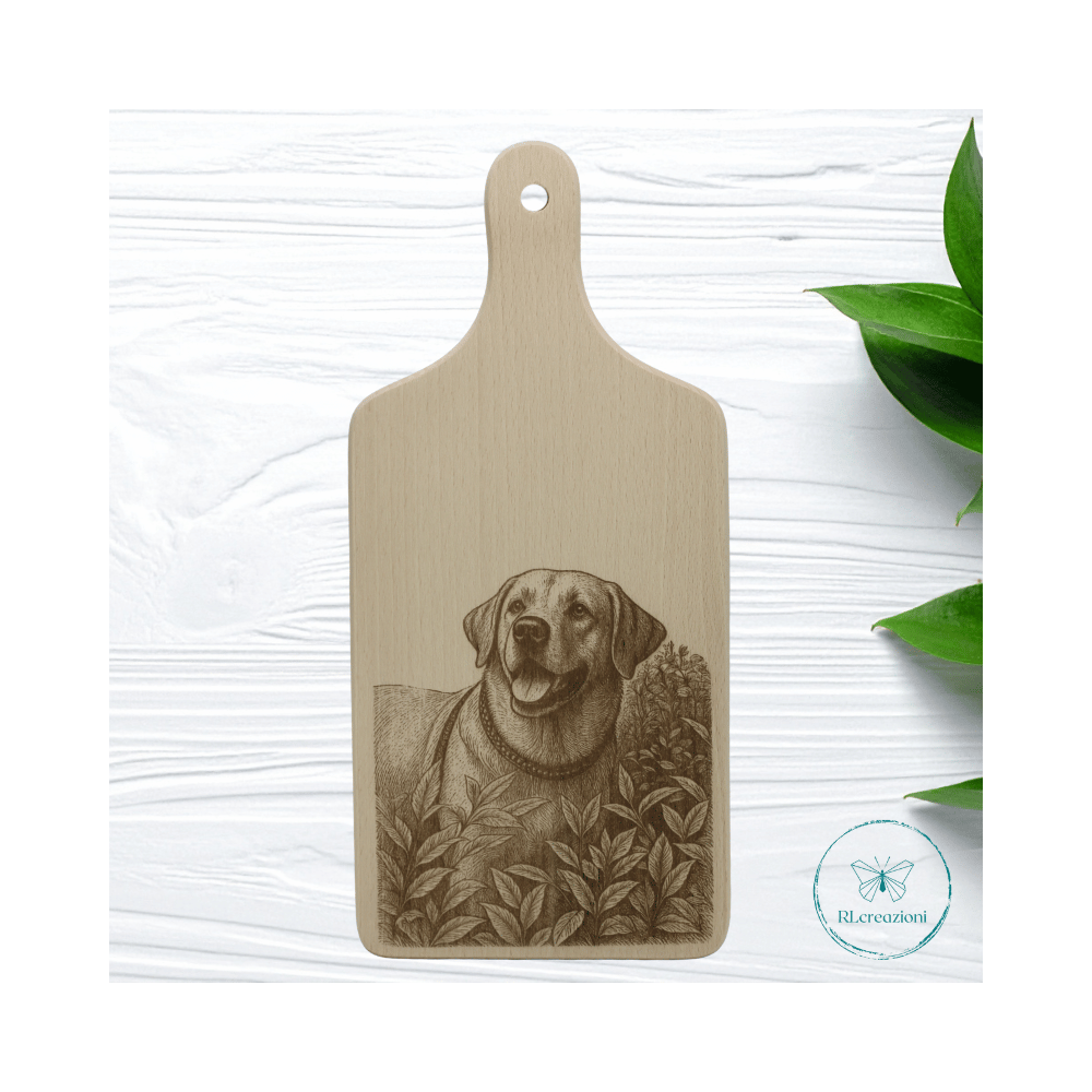tagliere in legno di faggio con incisione laser. Personalizzato su richiesta
