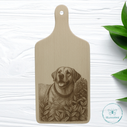 Planche à découper en hêtre avec gravure au laser. Personnalisable sur demande
