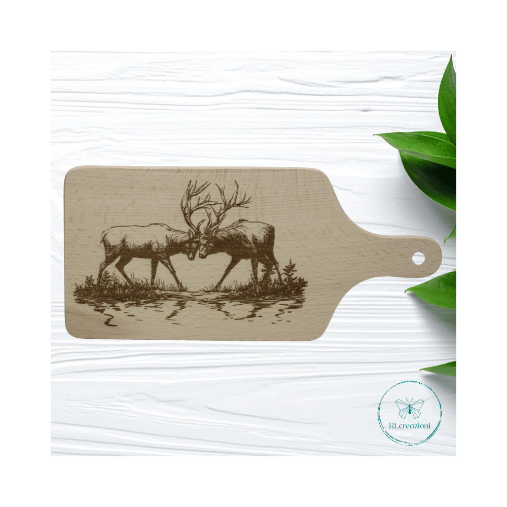 tagliere in legno di faggio con incisione laser. Personalizzato su richiesta