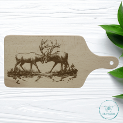 Planche à découper en hêtre avec gravure au laser. Personnalisable sur demande