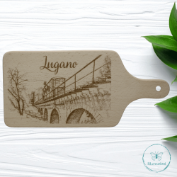 tagliere in legno di faggio con incisione laser. Personalizzato su richiesta