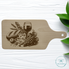 Planche à découper en hêtre avec gravure au laser. Personnalisable sur demande
