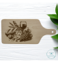 Planche à découper en hêtre avec gravure au laser. Personnalisable sur demande