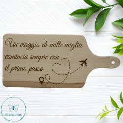 Tagliere in legno di faggio. Viaggio