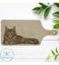 tagliere in legno di faggio. gatto. Personalizzato su richiesta