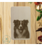 tagliere in legno di faggio. Border collie