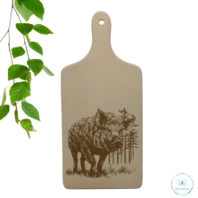 tagliere in legno di faggio. Cinghiale. Personalizzato su richiesta