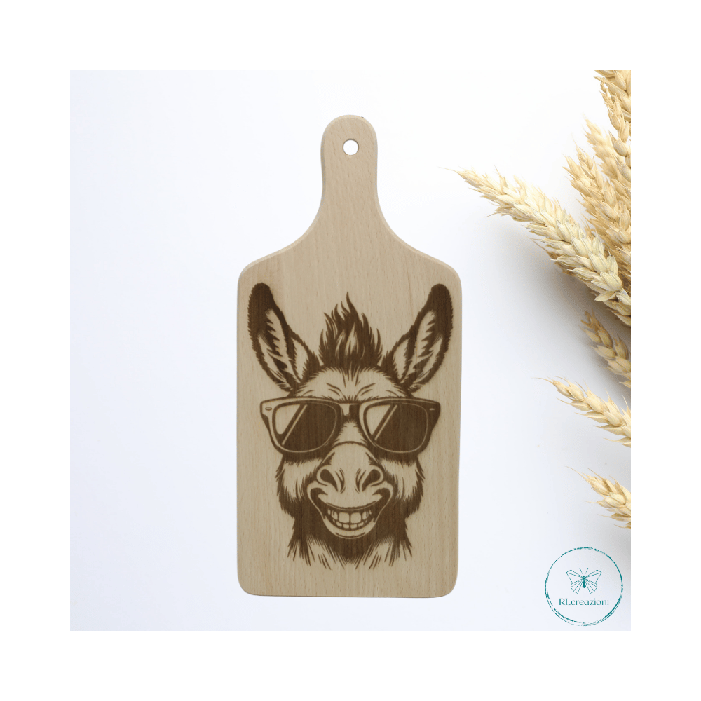 tagliere in legno di faggio con incisione laser. Personalizzato su richiesta