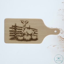 tagliere in legno di faggio con incisione laser.Personalizzato su richiesta