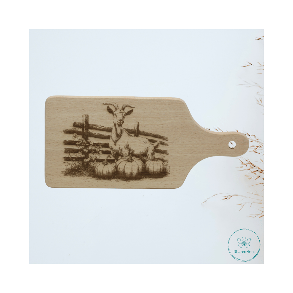 tagliere in legno di faggio con incisione laser.Personalizzato su richiesta