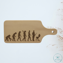 Planche à découper en bois de hêtre avec gravure au laser. Personnalisable sur demande