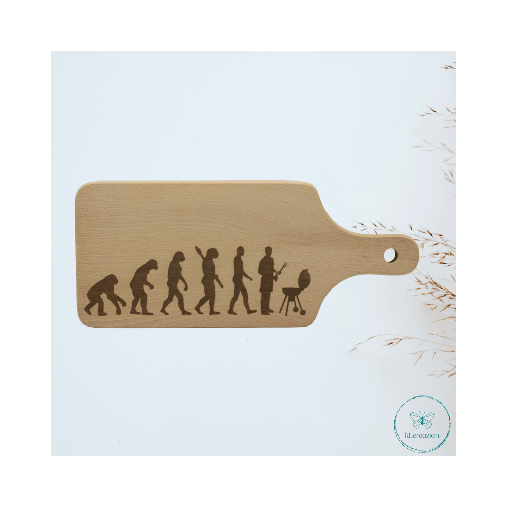 Planche à découper en bois de hêtre avec gravure au laser. Personnalisable sur demande