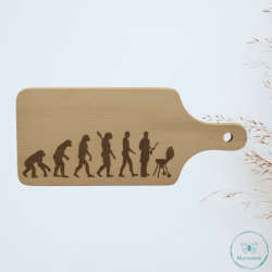 Planche à découper en bois de hêtre avec gravure au laser. Personnalisable sur demande