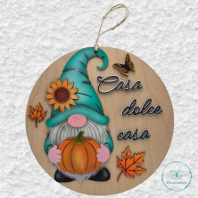 Decorazione per la casa. Taglio laser. Aerografo. Gnomo. Autunno