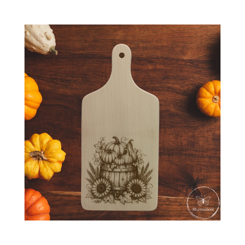 tagliere in legno di faggio con incisione laser. Personalizzato su richiesta