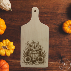 Planche à découper en bois de hêtre avec gravure au laser. Personnalisable sur demande