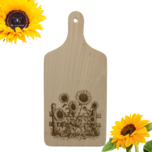Planche à découper en bois de hêtre avec gravure au laser. Personnalisable sur demande