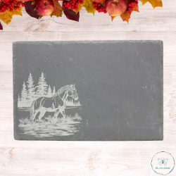 tagliere in ardesia con incisione laser