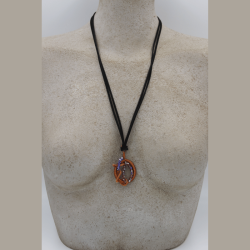 Collier en cuivre fait main, artisanat suisse, tessin