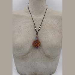 Collier en cuivre fait main, artisanat suisse, tessin
