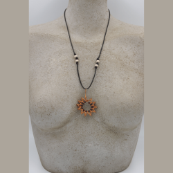 Collier en cuivre fait main, artisanat suisse, tessin