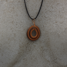 Handgefertigte Kupferhalskette, Tessiner Handwerkskunst