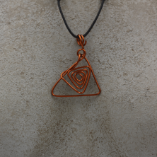 Handgefertigte Kupferhalskette, Tessiner Handwerkskunst