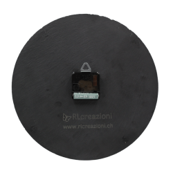 Horloge murale "Lynx" en ardoise noire