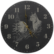 Orologio murale in ardesia nera "Lince"
