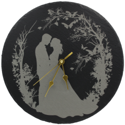 Orologio in ardesia nera mondo
